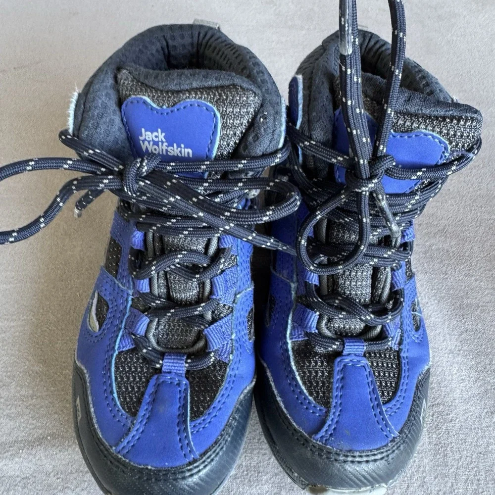 Size 9c - Jack Wolfskin Kids Woodland Texapore Mid Rise Waterproof Walking Boots